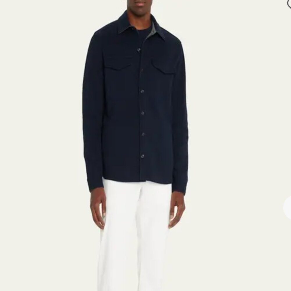 Vince Solid 4-Pocket Shirt Jacket - image 1